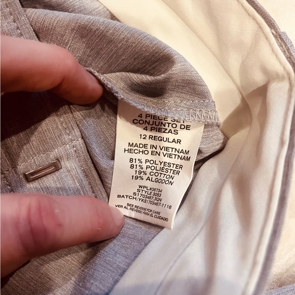 Young Kings by Steve Harvey Purple & Gray 4pc set formal wear boys size 12 NWOT - Picture 8 of 16